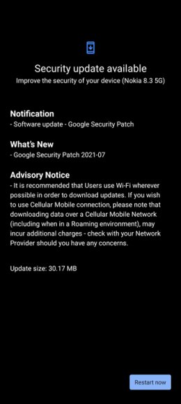 Nokia 8.3 juli update