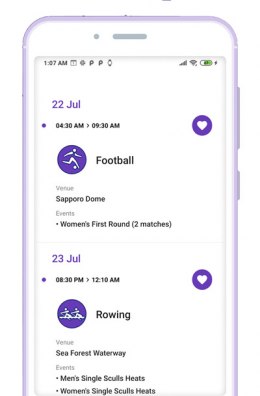 Tokyo 2021 app