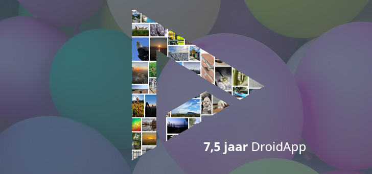 DroidApp 7,5 jaar header