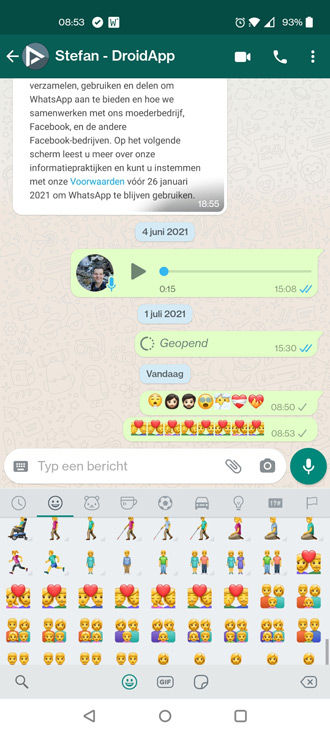 WhatsApp emoji zomer 2021