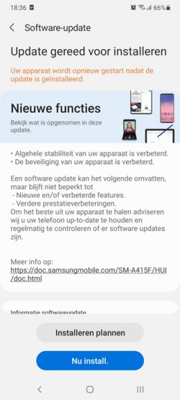 Galaxy A41 augustus-update