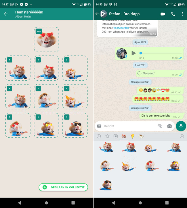 Wegenbouwproces marge Ophef Albert Heijn laat je vanaf nu Hamsterstickers sturen via WhatsApp: zo werkt  het