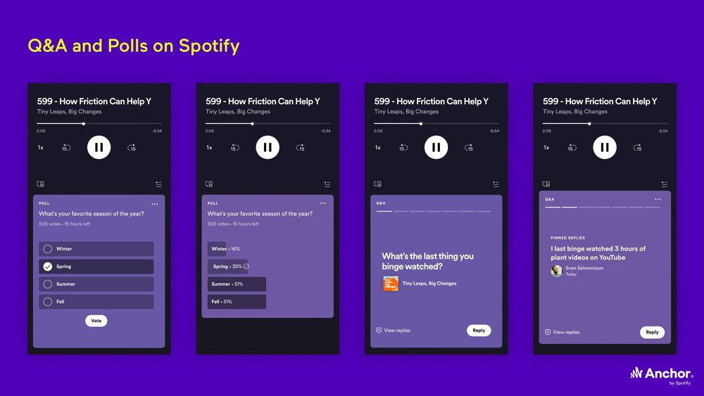 Spotify podcasts q&a polls