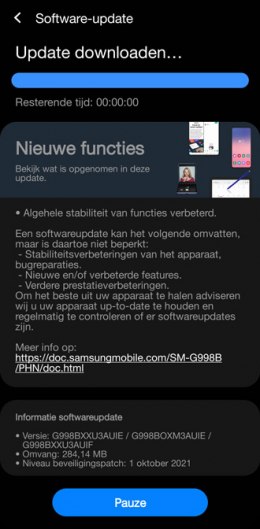 Galaxy S21 oktober update