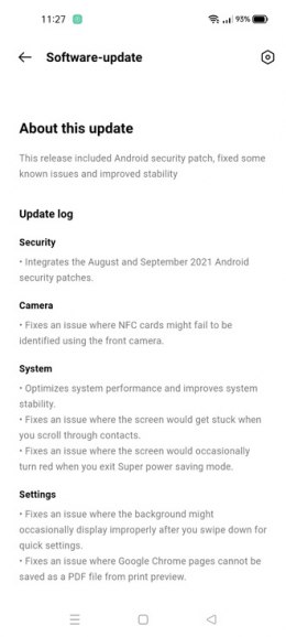 Realme September 8 UpdateRealme September 8 Update