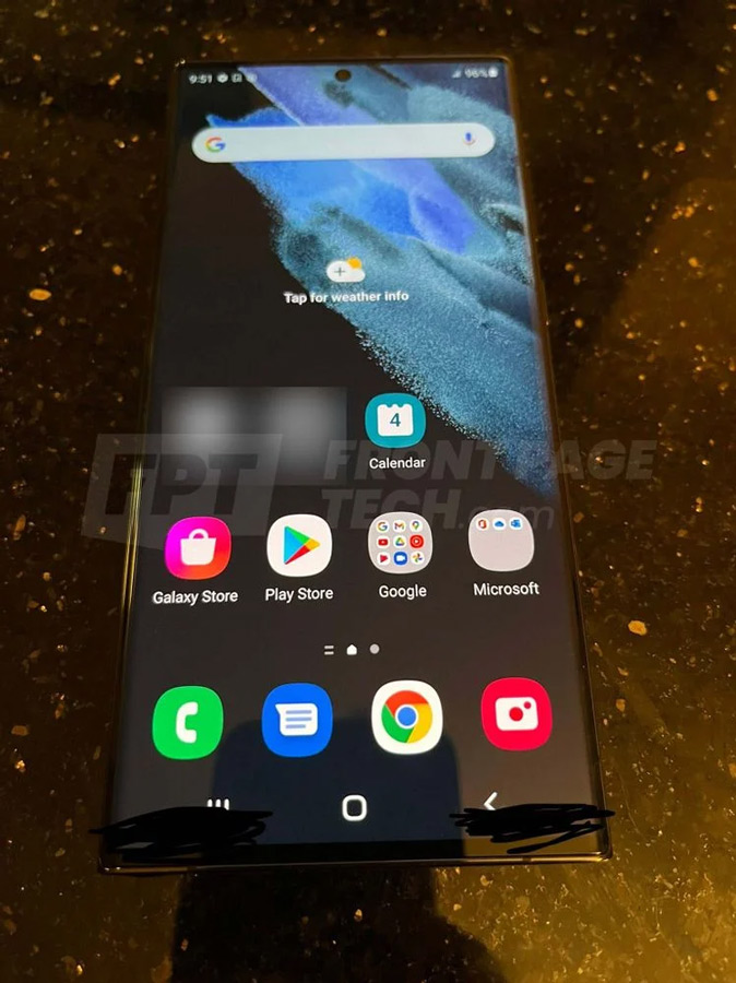 Samsung Galaxy S22 Ultra voorkant