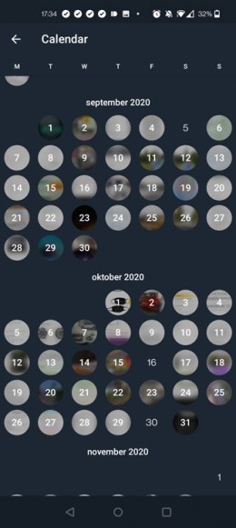 Telegram 8.2 calendar view