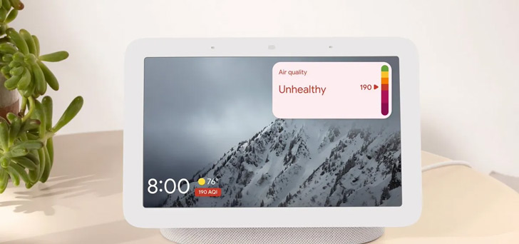 Google Nest Hub luchtkwaliteit header