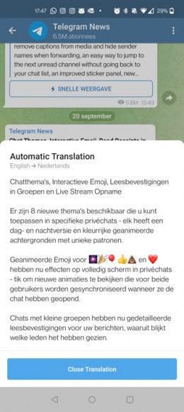 Telegram 8.4 Translate Translate