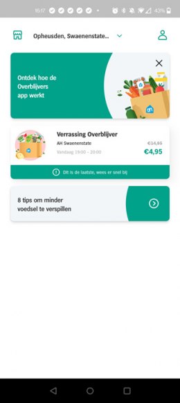 Overblijvers app