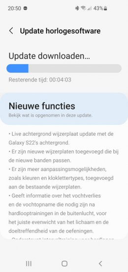 Galaxy Watch 4 februari update