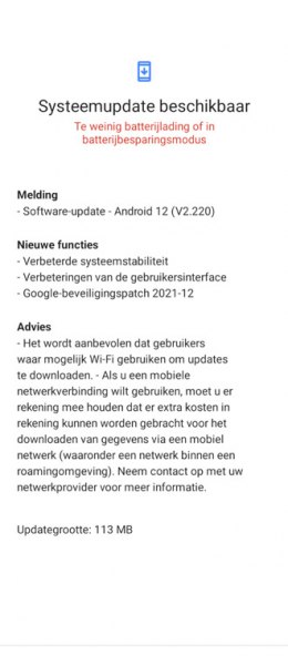 Nokia G50 beveiligingsupdate december 2021