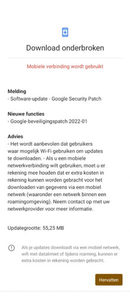 Nokia G50 beveiligingsupdate februari 2022