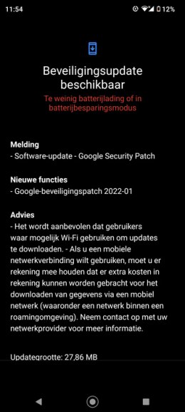 Nokia X20 beveiligingsupdate januari 2022