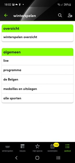 Sporza app