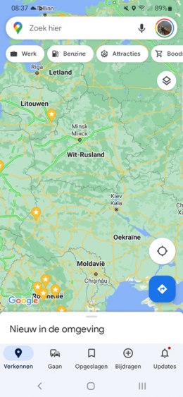 Verkeersinformatie Oekraine Google Maps