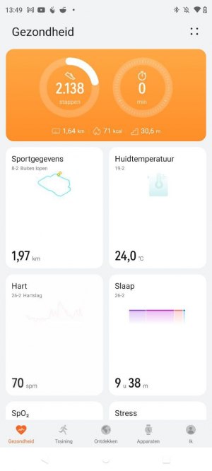 Huawei Gezondheid app