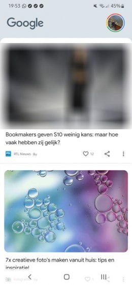 Google Discover like aantallen