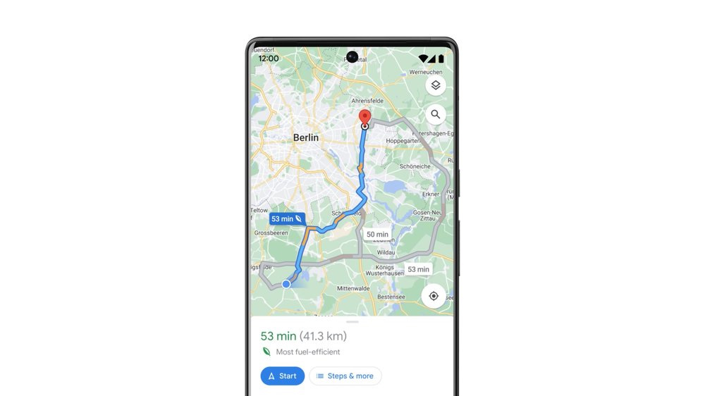 Google Maps eco-vriendelijke routering