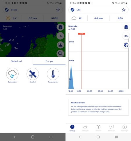 Buienradar europa buitenland