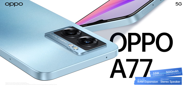 Oppo A77 header