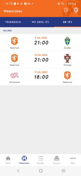 KNVB Oranje app