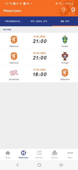 KNVB Orange app