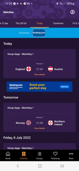 Official Women's EURO 2022 app