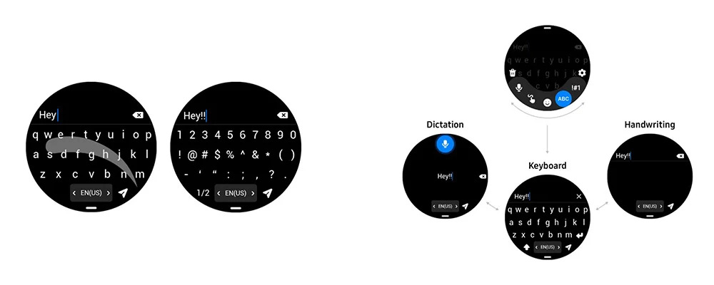 One UI Watch 4.5 toetsenbord