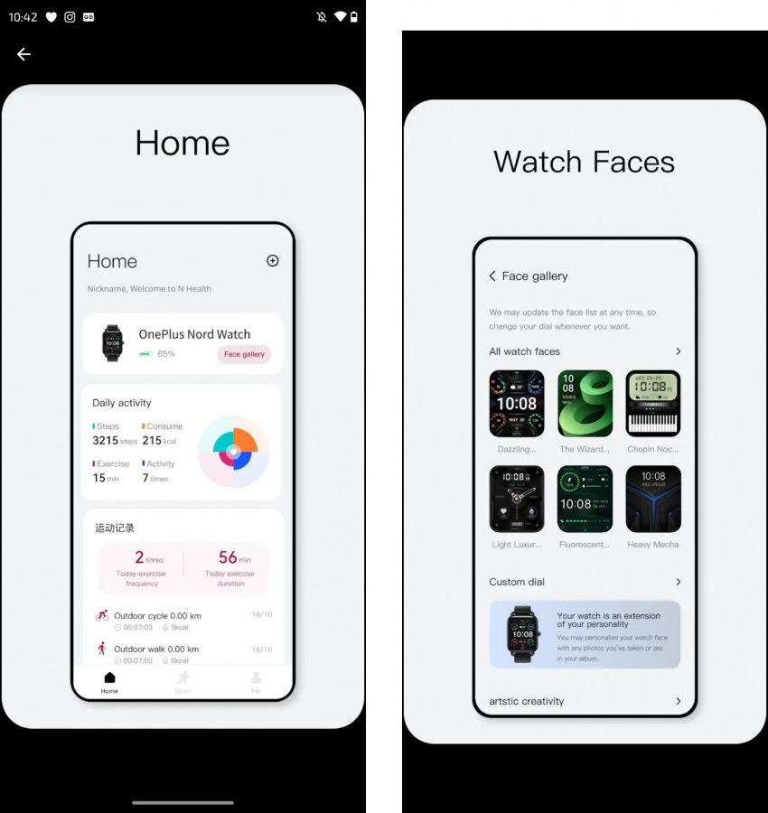 OnePlus Nord Watch app