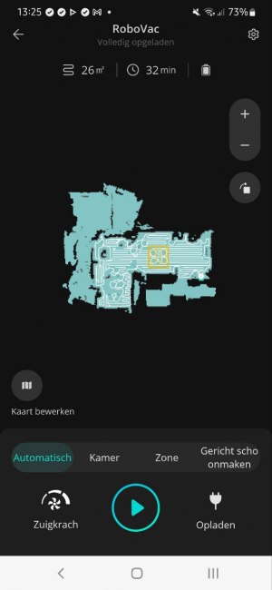RoboVac X8 Hybrid kaart app