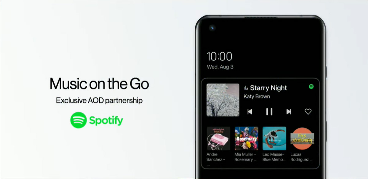 OxygenOS 13 Spotify AOD