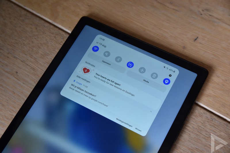 Samsung Galaxy Tab A8 notifications