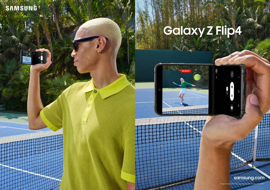 Samsung Galaxy Z Flip 4 flex cam