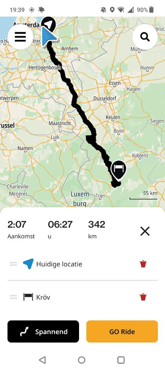 TomTom Go Ride app