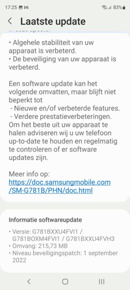 Galaxy S20 FE september update