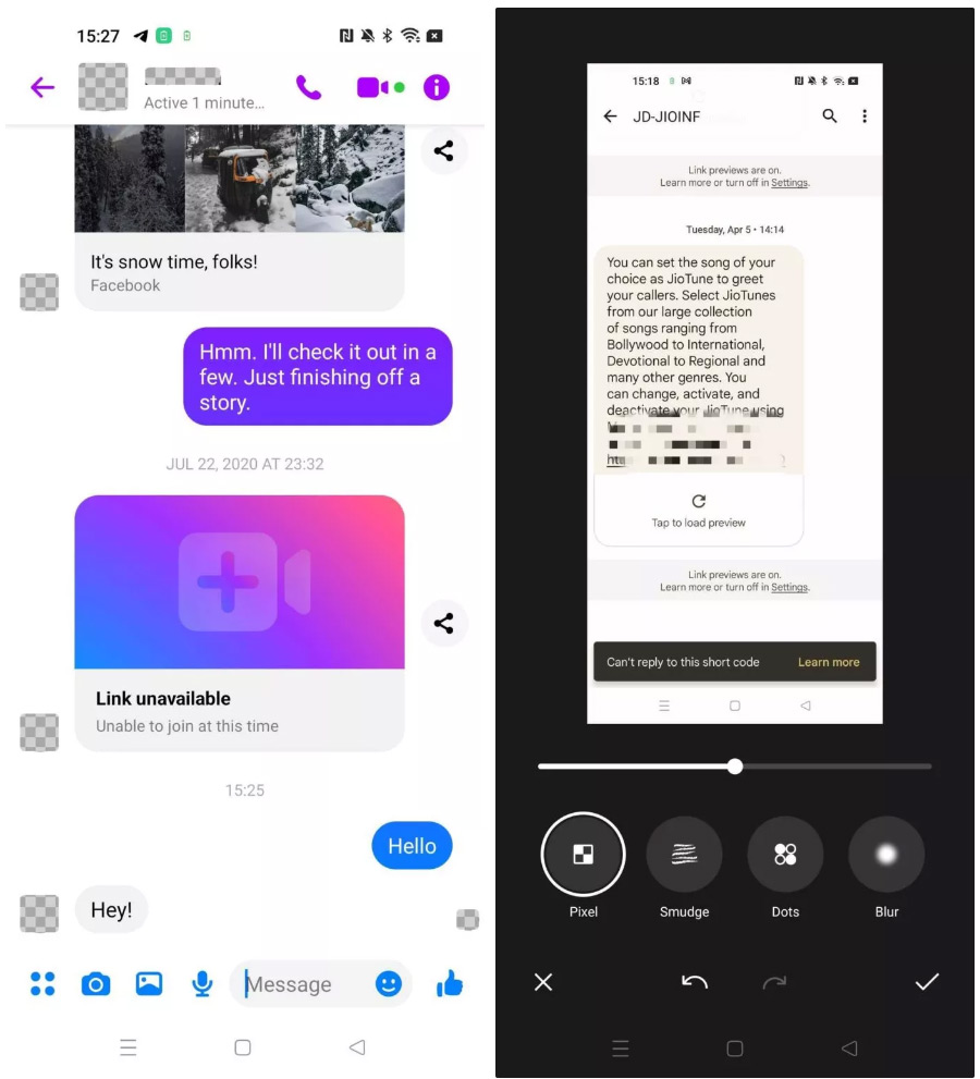 oneplus oppo android 13 blur screenshot