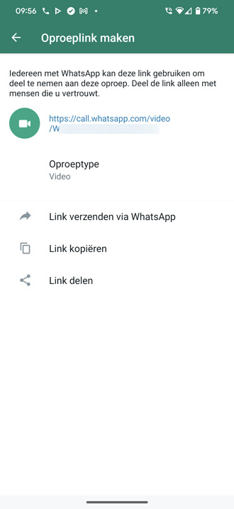 WhatsApp oproeplink
