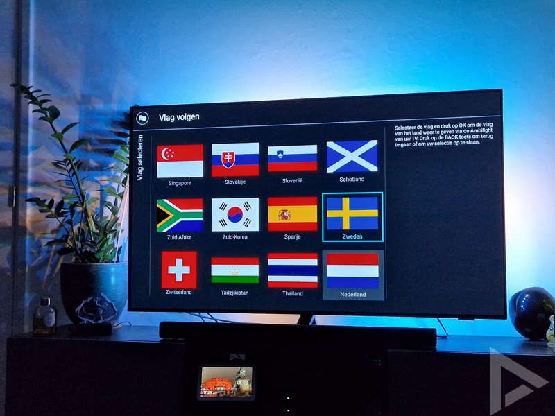 Philips 55OLED807 flags