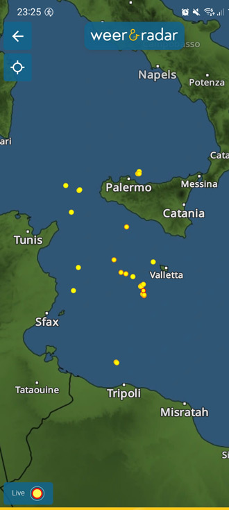 Weather and radar lightning radar