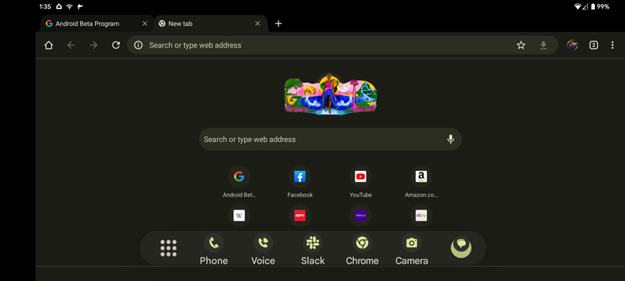 Android 14 taskbar