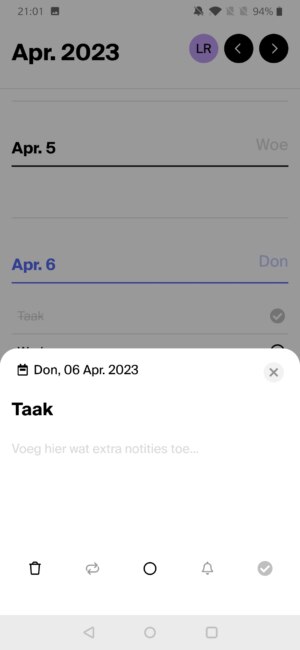 Tweek app kalender