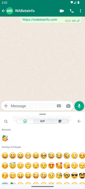 WhatsApp emoji toetsenbord