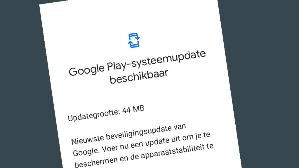 Google Play systeemupdate header