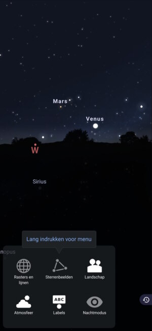 Stellarium mobile sterren