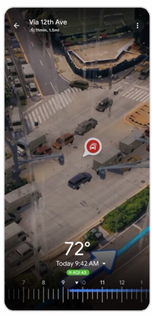 Google Maps Immersive View voorspelt het verkeer
