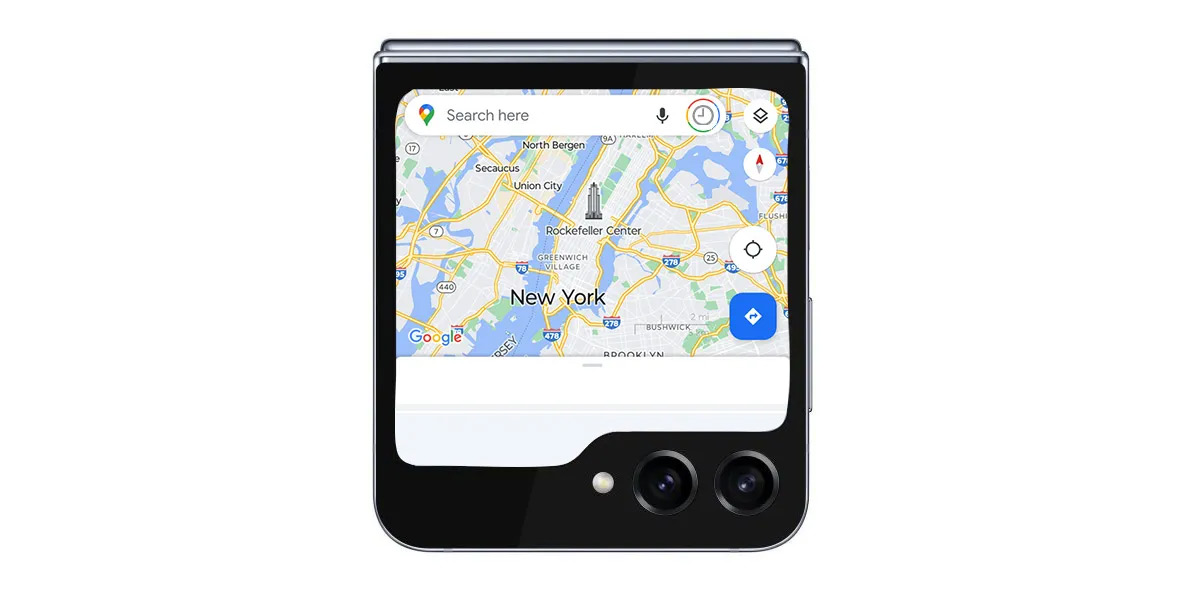 Samsung Galaxy Z Flip 5 Google Maps