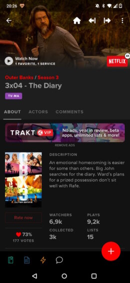 Trakt.tv applicatie