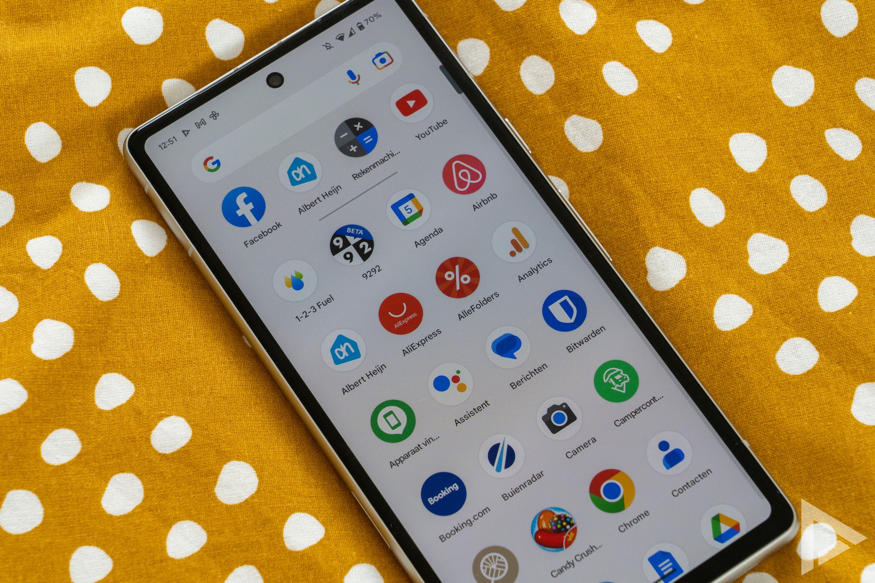Google Pixel 7a menu