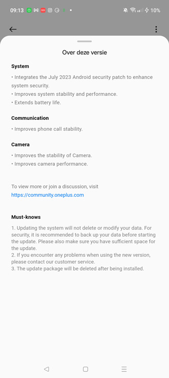 OnePlus Nord 3 juli update